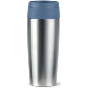 Isolierbecher Emsa Travel Mug, Edelstahl/blau, 0,36 l