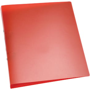 Ringmap Q-CONNECT, PP, 2 ringen, 25 mm, transparant rood
