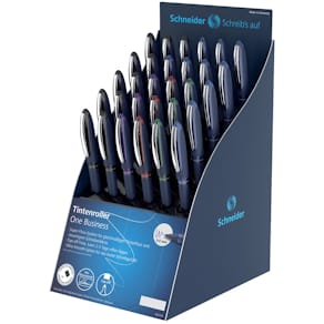 Tintenroller-Display Schneider One Business, sortiert