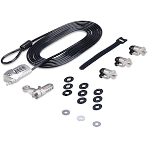 StarTech.com Laptop/Desktop & Peripheral Lock Kit, 9.8ft (3m)