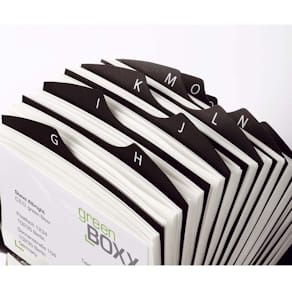 Visitkortkartotek Durable sort karton, 8 stk