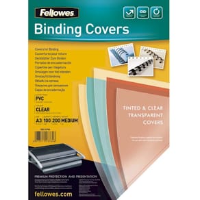 Plastforsider Fellowes transparent 200 µm, A3, 100 stk