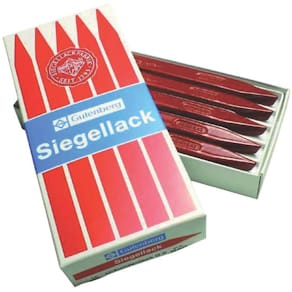 Siegellack Gutenberg Urkunden, zinnoberrot, 10 St.