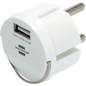 Steckdosenadapter Brennenstuhl USB 2.4, weiß