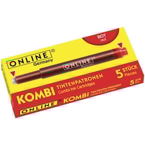 Tintenpatronen Online Kombi, 5 Stück, rot