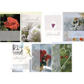 Glückwunschkarte Apollo Silberhochzeit, 10 Motive sortiert