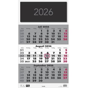 Väggkalender Triplaner Elegant 2026