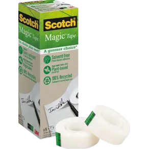 Dokumenttejp Scotch Magic 900 Greener, osynlig, 19mm x 33m, 9/fp