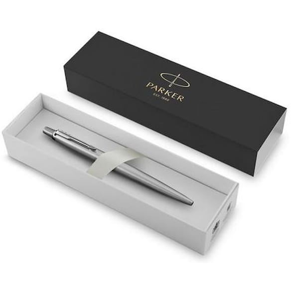 Kulepenn PARKER Jotter r.steel chr blå
