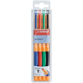 Tintenroller STABILO pointVisco Etui, 4 Stück