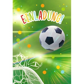 Einladungskarte KOMMA³ Kinder, 6 Stück, bunt, inkl. Umschlag