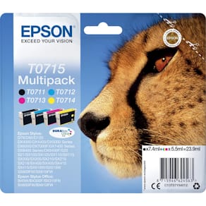 Inktcartridge Epson T0715, 250-415 pagina's, OEM C13T07154012, 4 