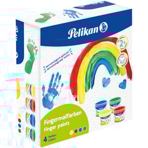Fingerfarben Pelikan, 4 St., Basisfarben, sortiert