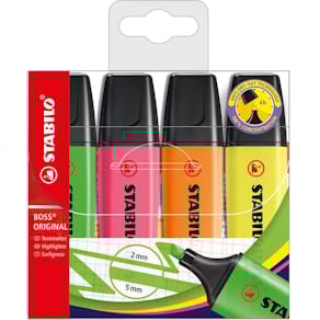 Överstrykningspenna STABILO Original, 4-pack