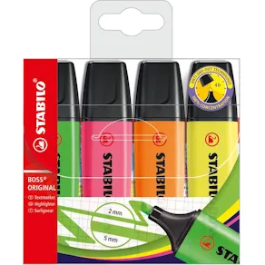 Överstrykningspenna STABILO Original, 4-pack