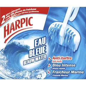 Toiletblok Harpic Blauw Water, 38 g, pak van 2