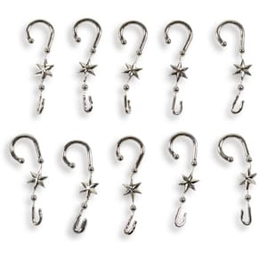 Christbaum-Schnellaufhänger mit Stern, silber