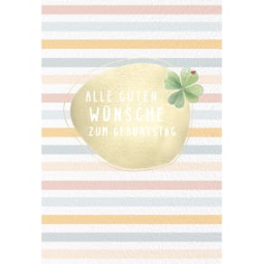 Geburtstagskarte Eulzer, geprägt