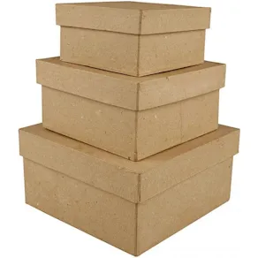 Pappaskar fyrkantiga 3-pack