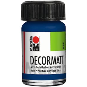 Acrylfarbe Marabu Decormatt, dunkelblau, 15 ml