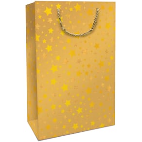 Geschenktasche Braun + Company Shimmering Stars, Sternchen, gold