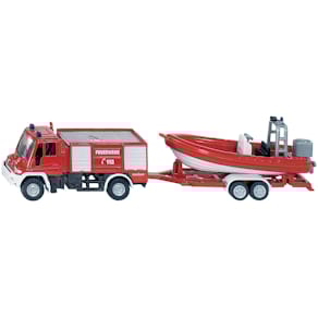 Modellfahrzeug-Set siku Unimog Feuerwehr mit Boot