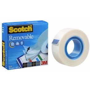 Dokumenttejp Scotch Removable Magic 811, osynlig, 19mm x 33m
