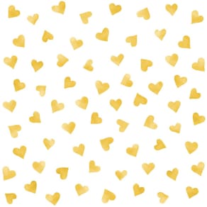 Motivserviette Atelier My Heart, 33 x 33 cm, Herzen gold