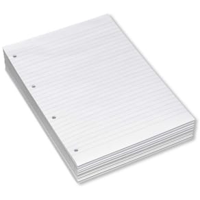 Konferenceblok A4, hvid, 60 g/m², 4 huller, 25 ark