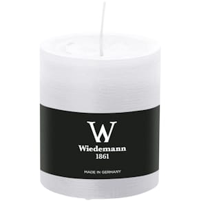 Stumpenkerze D-LUX MARBLE, 80x68 mm, weiß