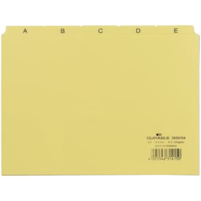 Leitregister Durable A-Z, A5, gelb