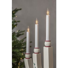 Elljusstake 5 ljus 35x61cm trä vit