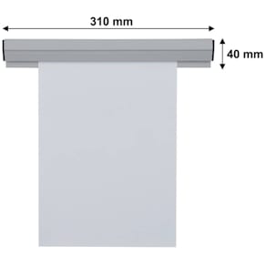 Papierklemmschiene FRANKEN, 31 cm, grau