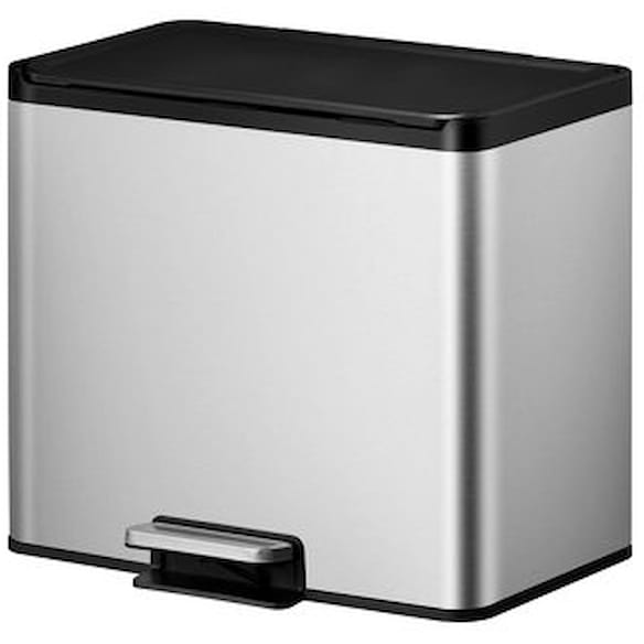 Pedalbøtte EKO Essential 3x9L matt stål
