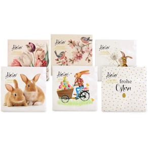 Osterserviette ATELIER Classic, 33x33 cm, sortiert