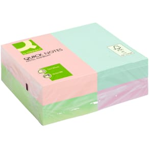 Haftnotizblock Q-CONNECT XL-Notes Rainbow, 12 St., pastell