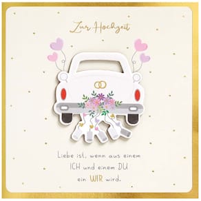 Grußkarte BSB Vermählung, mit Applikation (Hochzeit)