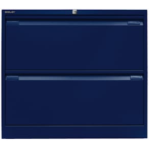 Hängeregistraturschrank Bisley, 2 Schubladen, oxfordblau