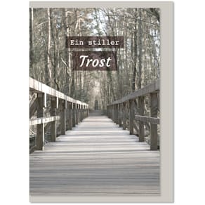 Trauerkarte KOMMA³, bunt, mit Umschlag (Anteilnahme)