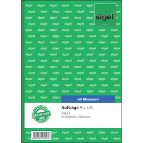 Auftragsbuch Sigel, A5, 2x50 Blatt