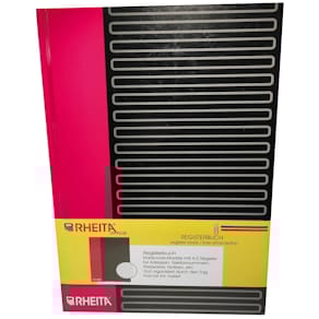 Registerbuch RHEITA, A4, 96 Blatt, kariert, schwarz/rot
