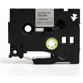 Tape 18mm TZe-941 svart på silver