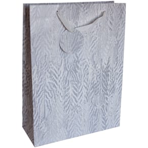 Geschenktragetasche PBS beflockt, weiß, 40x30x12 cm