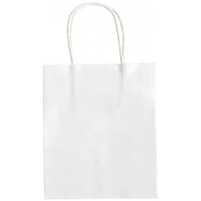 Geschenktragetasche Folia, weiß, 12 x 5,5 x 15 cm, 20 Stück
