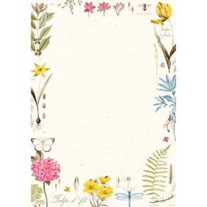 Designpapier RÖSSLER Coloured Botanical, DIN A4, 50 Blatt