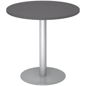 Besprechungstisch Hammerbacher STF08, rund 80 cm, graphit/silber