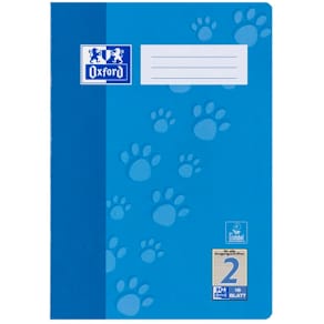 Schulheft Oxford A4, 32 Blatt, liniert (Lineatur 2), bunter Einb