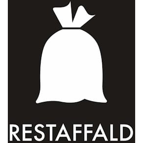 Etiket Restaffald 82x120 mm, sort/hvid