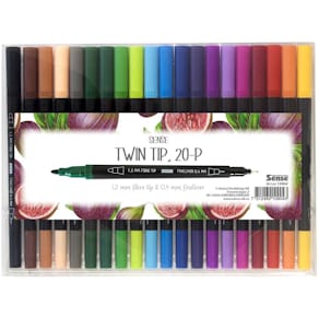 Fineliner SENSE dubbelspets 20-pack