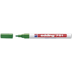 Lakmarker edding 751 EcoLine 1-2 mm rund, grøn, 10 stk